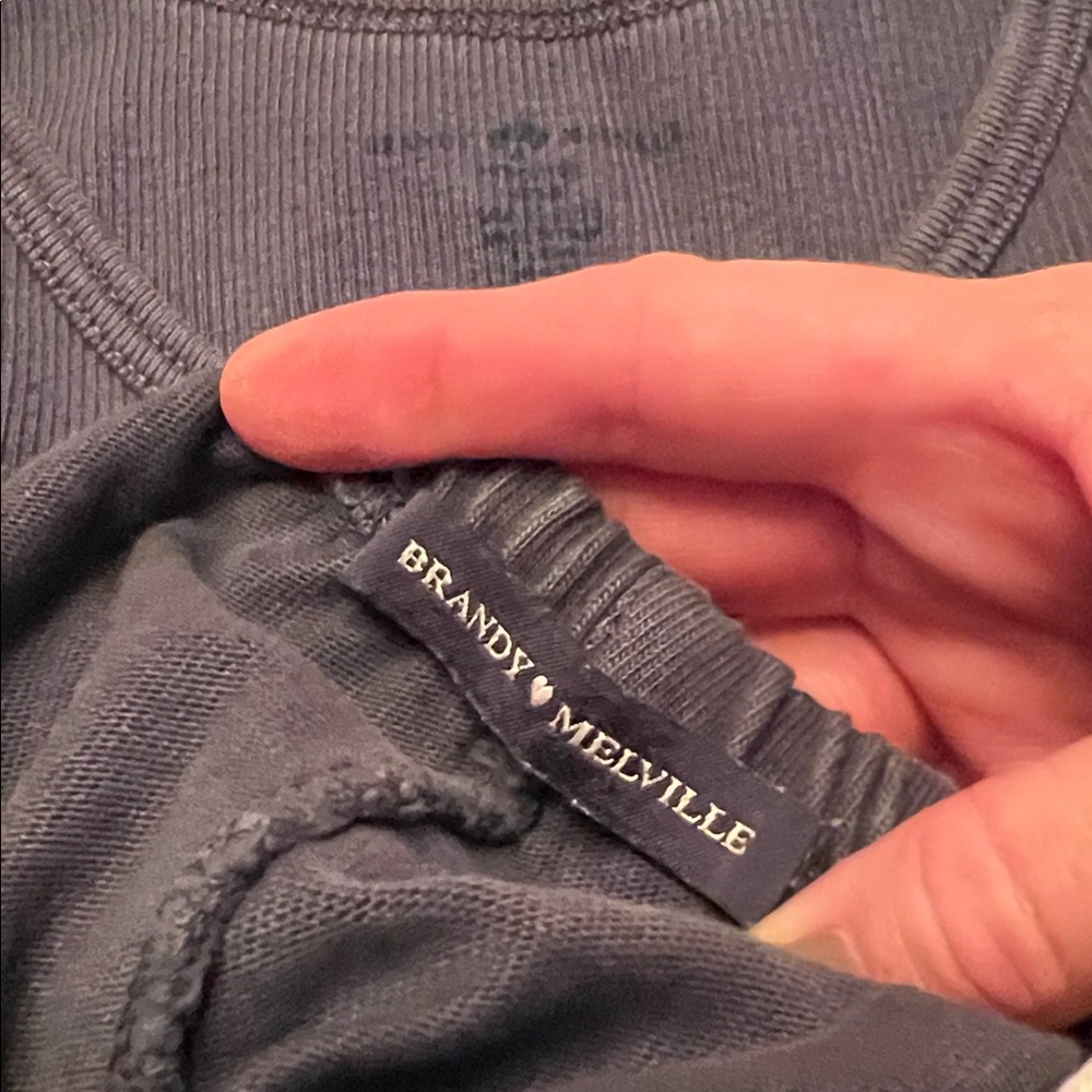 Brandy Melville Set Slate Blue Tank Top and Joggers Set - Picture 2 of 6